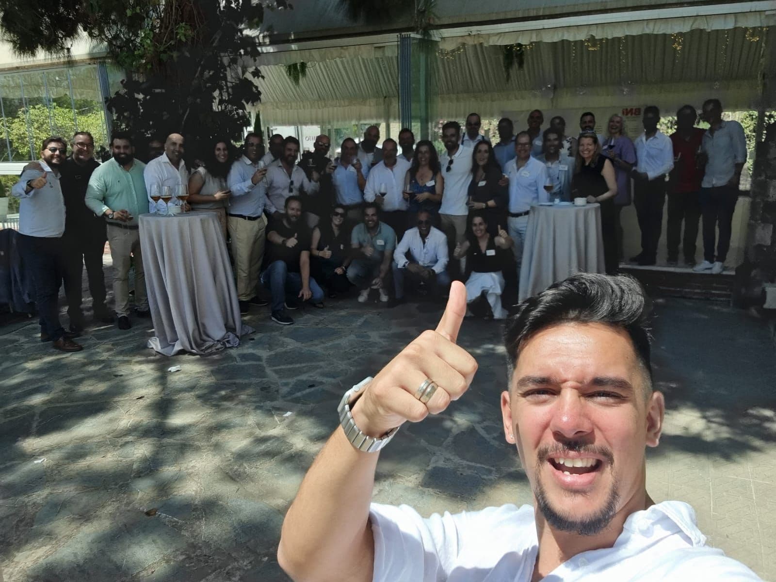 Miguel Caballero with audience